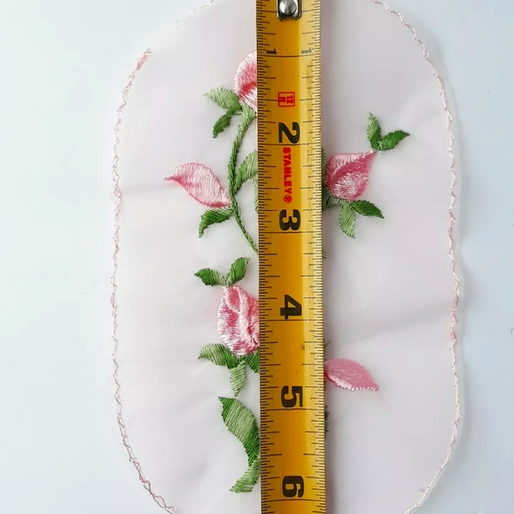 Lot/bundle of appliques of pink roses. - Picture 3 of 8